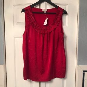 LOFT Red Sleeveless blouse
